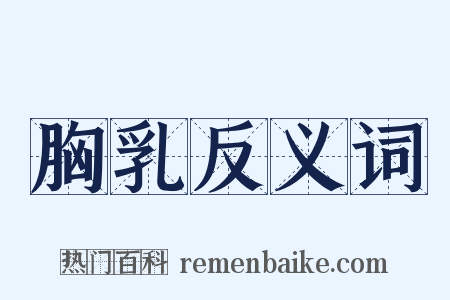 胸乳反义词是什么意思的图片